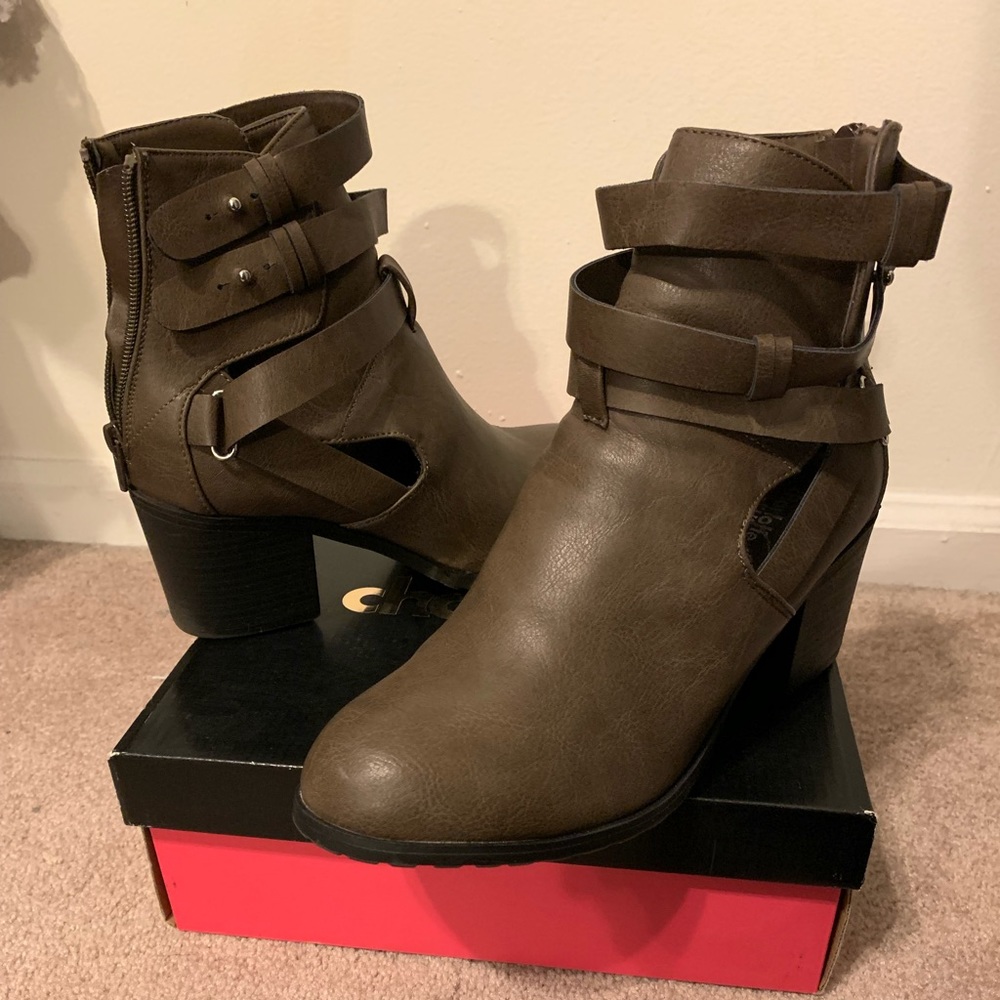 Taupe booties
